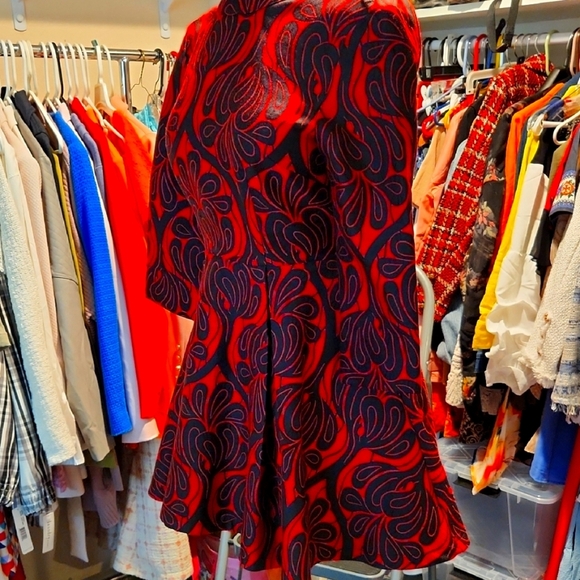 Elegant Red and Black Patterned Dress.. - Picture 3 of 3